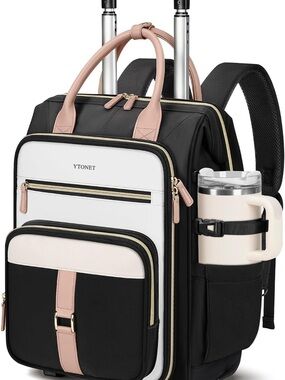 Black & Blush Women’s Backpack Tote
